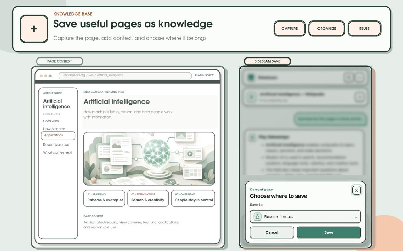 Save useful pages